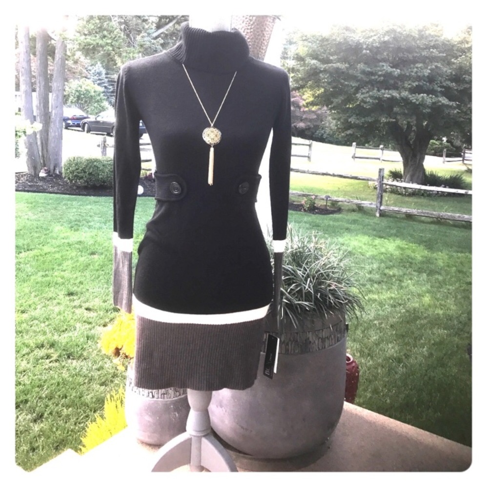 Beautiful Black grey and white sweater dress 💕💕